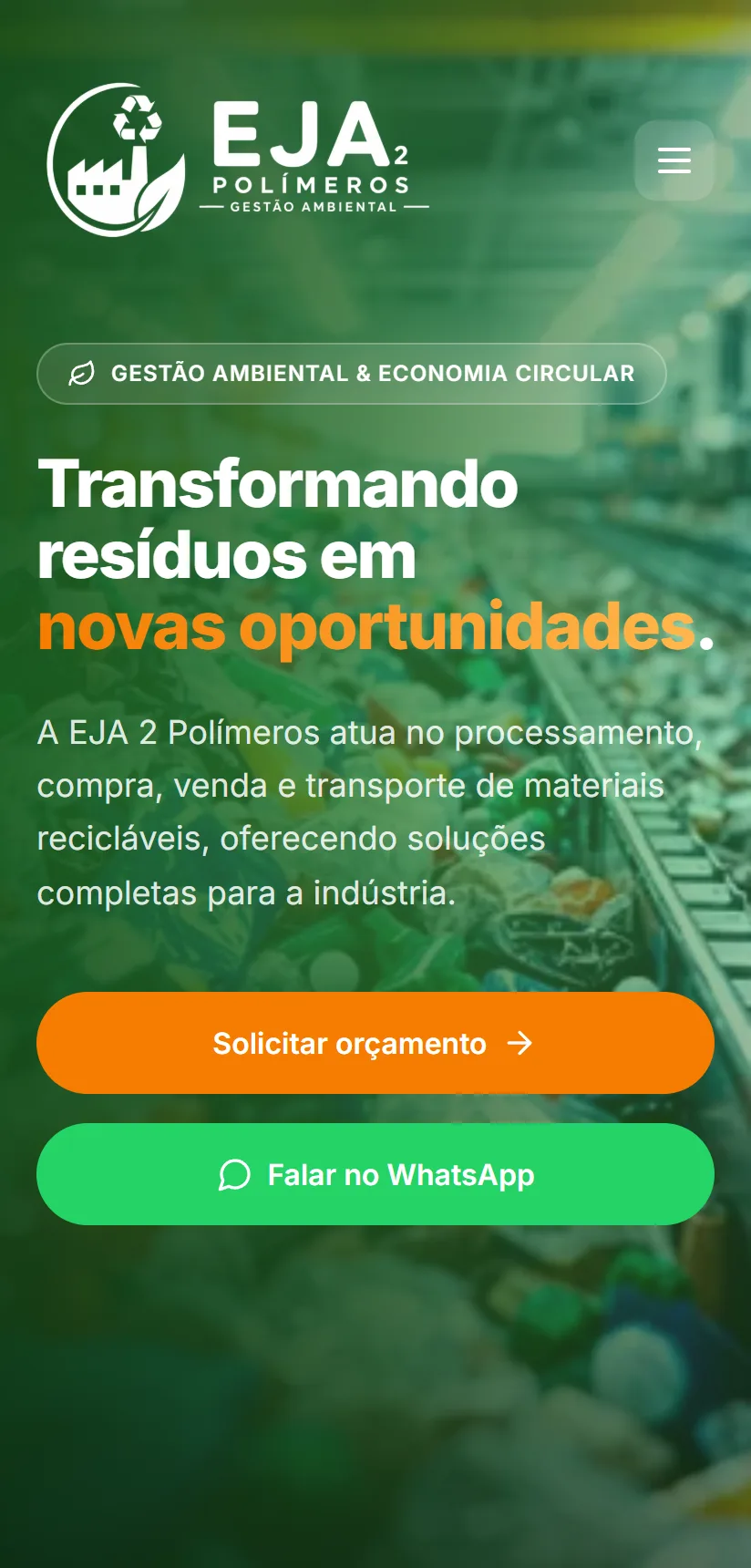 Página inicial da EJA 2 Polímeros no celular
